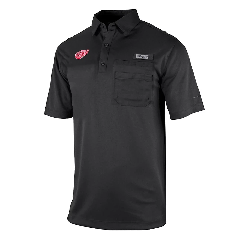Columbia Detroit Wings Flycaster Omni-Wick Pocket Polo