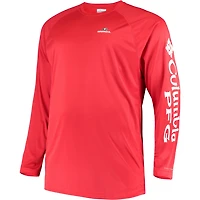 Columbia Georgia Bulldogs Big  Tall Terminal Tackle Long Sleeve Omni-Shade T-Shirt