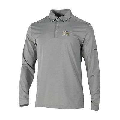 Columbia Georgia Tech Yellow Jackets Omni-Wick Pin High Long Sleeve Polo