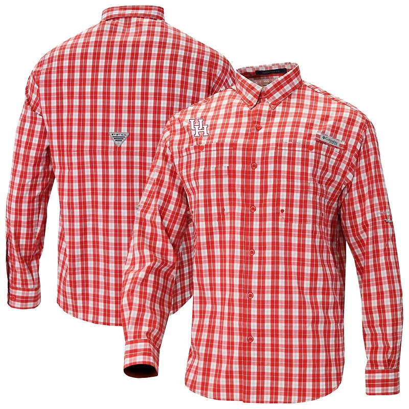 Columbia Houston Cougars Super Tamiami Omni-Shade Long Sleeve Button-Down Shirt
