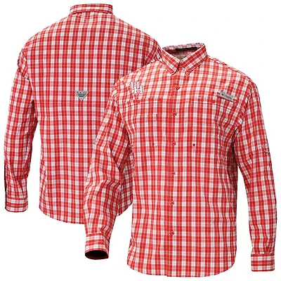 Columbia Houston Cougars Super Tamiami Omni-Shade Long Sleeve Button-Down Shirt