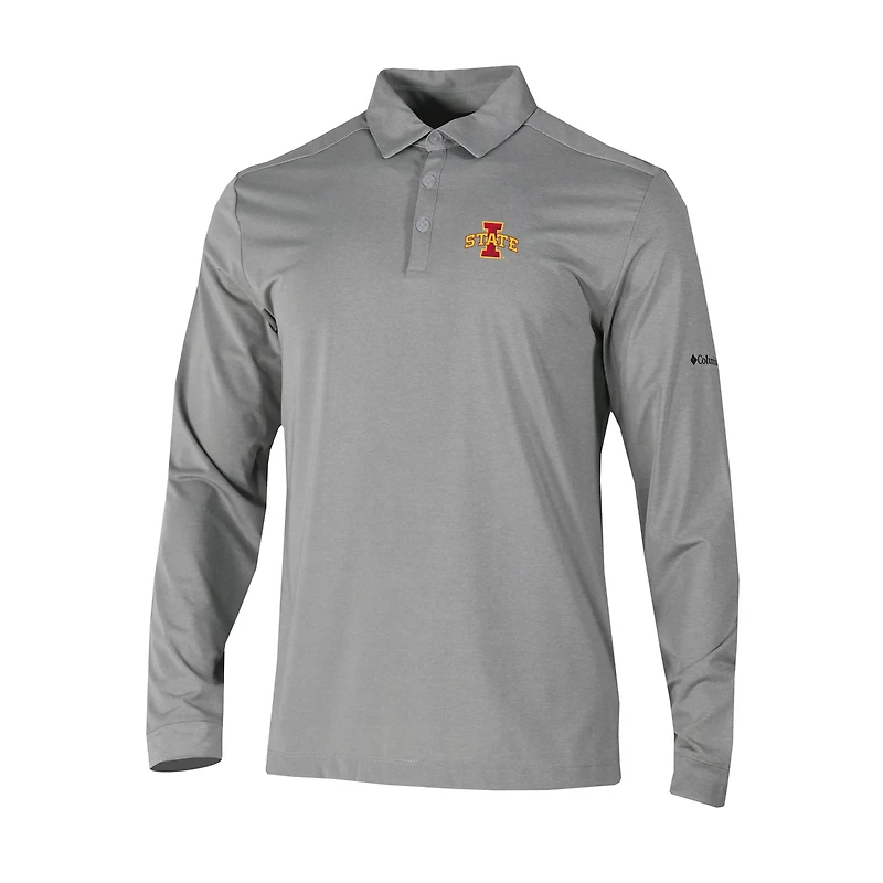 Columbia Iowa State Cyclones Omni-Wick Pin High Long Sleeve Polo