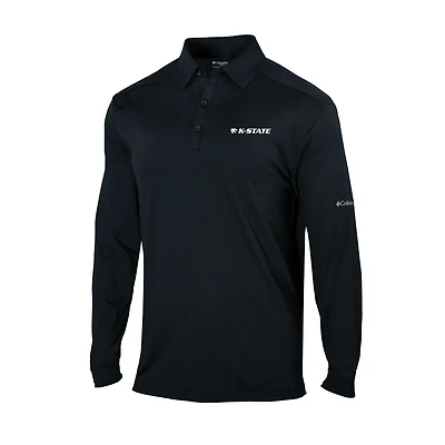 Columbia Kansas State Wildcats Omni-Wick Pin High Long Sleeve Polo