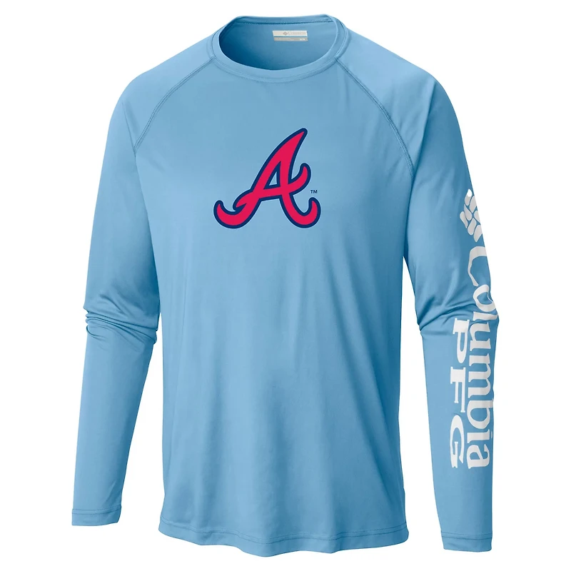 Columbia Light Atlanta Braves Terminal Tackle Long Sleeve T-Shirt
