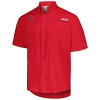 Columbia Los Angeles Angels Tamiami Omni-Shade Button-Down Shirt