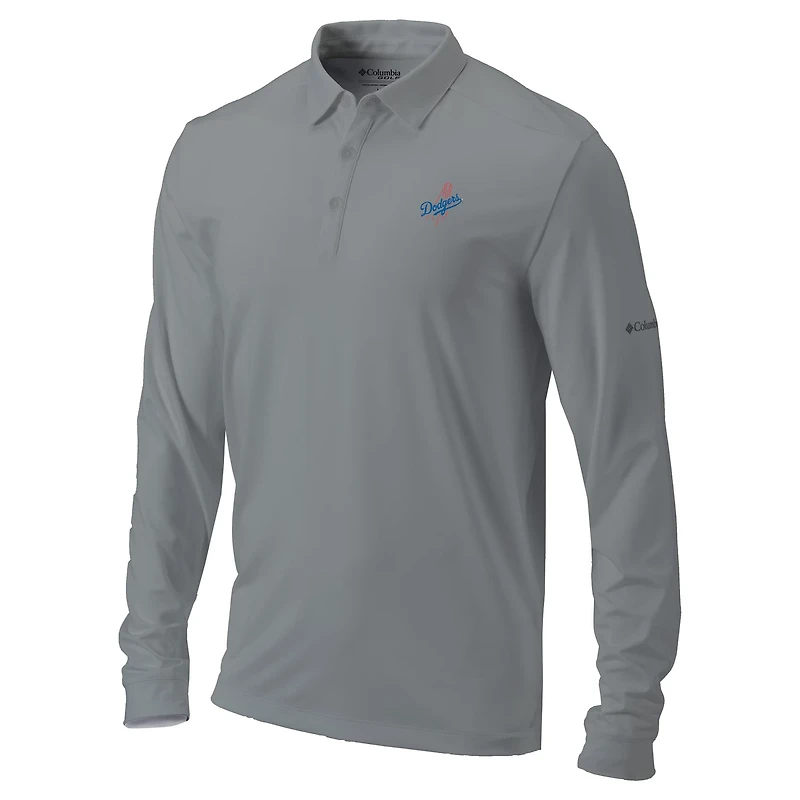 Columbia Los Angeles Dodgers Omni-Wick Pin High Long Sleeve Polo