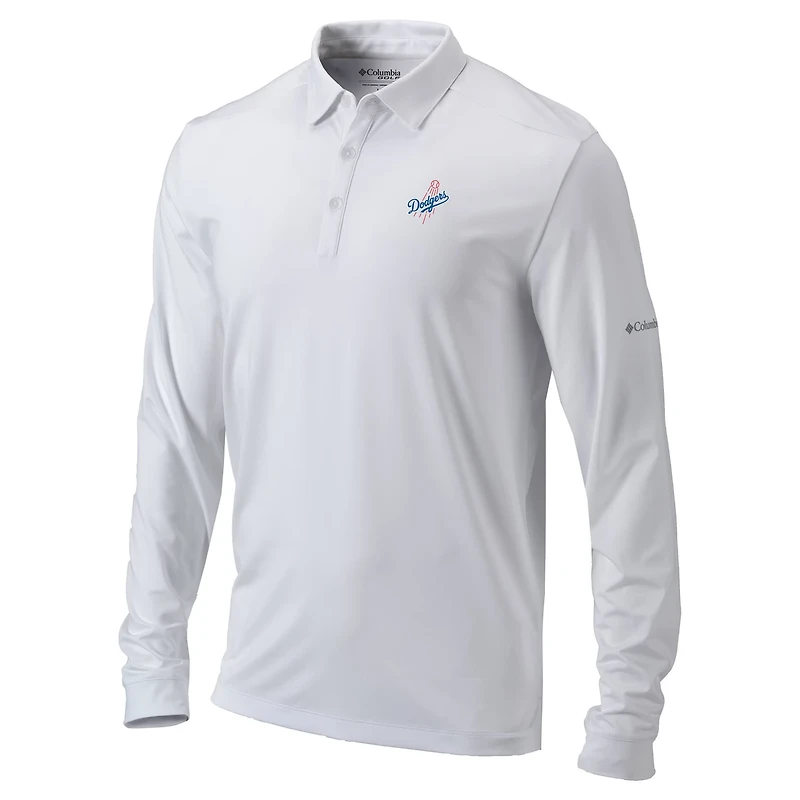 Columbia Los Angeles Dodgers Omni-Wick Pin High Long Sleeve Polo