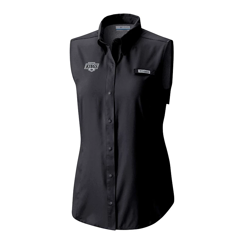 Columbia Los Angeles Kings Tamiami Omni-Shade Sleeveless Button-Up Shirt
