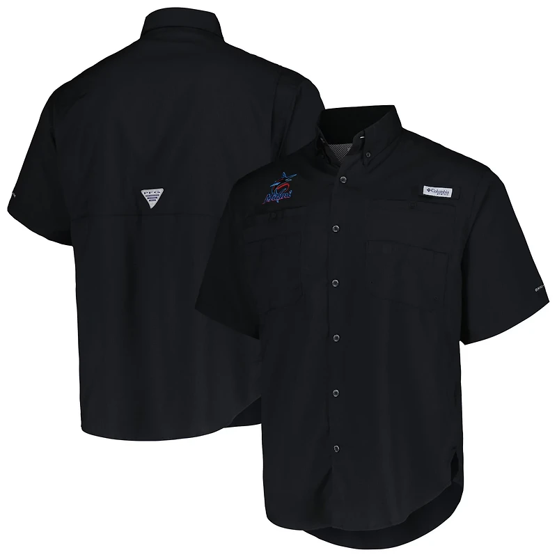 Columbia Miami Marlins Tamiami Omni-Shade Button-Down Shirt