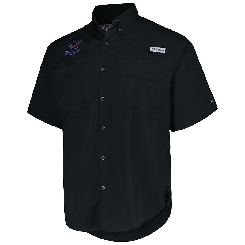 Columbia Miami Marlins Tamiami Omni-Shade Button-Down Shirt