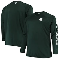 Columbia Michigan State Spartans Big  Tall Terminal Tackle Omni-Shade Long Sleeve Raglan T-Shirt