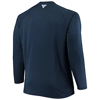 Columbia Michigan Wolverines Big  Tall Terminal Tackle Long Sleeve Omni-Shade T-Shirt
