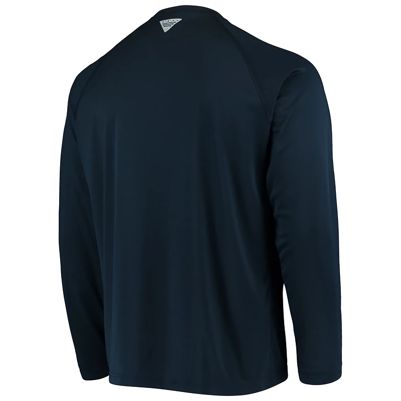 Columbia Michigan Wolverines Terminal Tackle Omni-Shade Raglan Long Sleeve T-Shirt