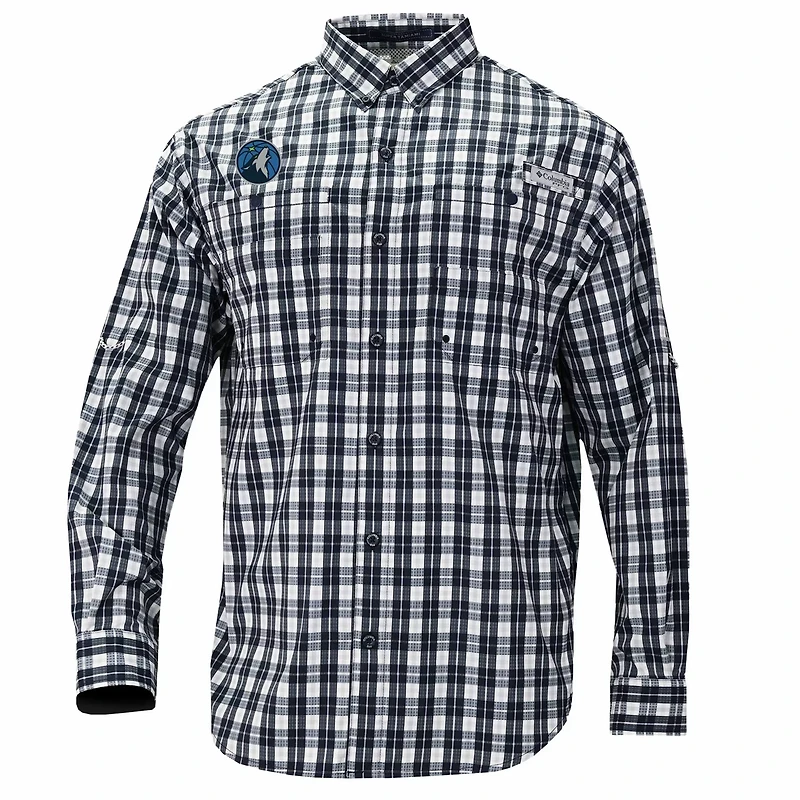 Columbia Minnesota Timberwolves Super Tamiami Omni-Shade Long Sleeve Button-Down Shirt