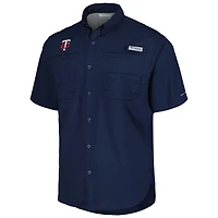 Columbia Minnesota Twins Tamiami Omni-Shade Button-Down Shirt