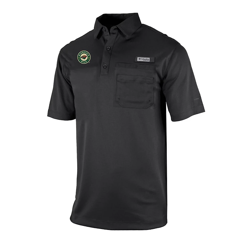 Columbia Minnesota Wild Flycaster Omni-Wick Pocket Polo