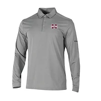 Columbia Mississippi State Bulldogs Omni-Wick Pin High Long Sleeve Polo
