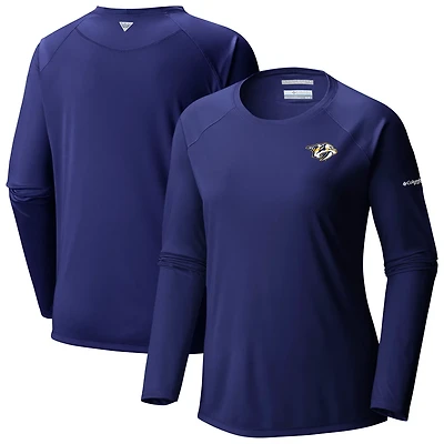 Columbia Nashville Predators Omni-Shade Tidal Tee II Raglan Long Sleeve T-Shirt