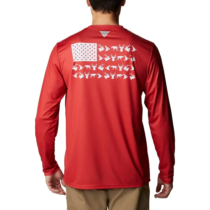 Columbia Nebraska Huskers Terminal Shot Omni-Shade Omni-Wick Long Sleeve T-Shirt