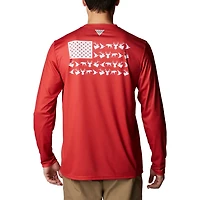 Columbia Nebraska Huskers Terminal Shot Omni-Shade Omni-Wick Long Sleeve T-Shirt