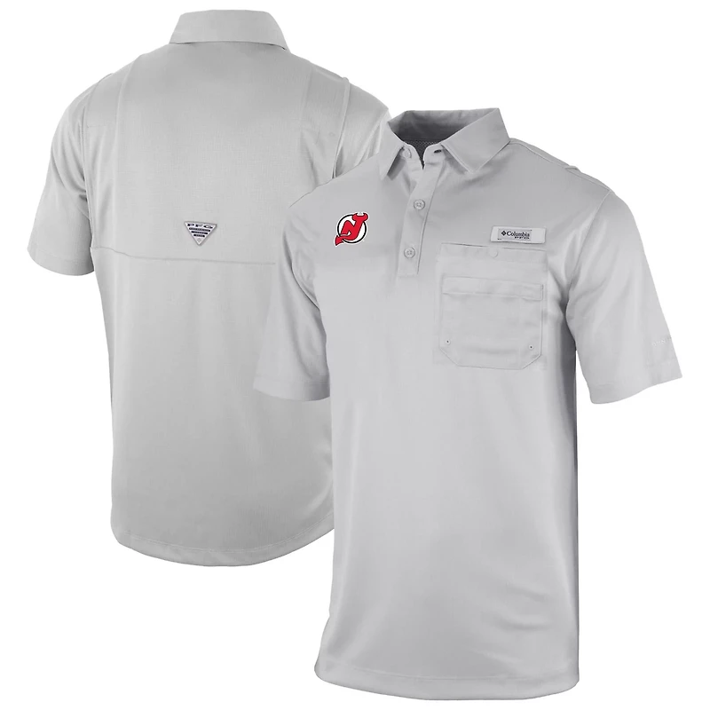 Columbia New Jersey Devils Flycaster Omni-Wick Pocket Polo