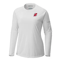 Columbia New Jersey Devils Omni-Shade Tidal Tee II Raglan Long Sleeve T-Shirt