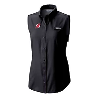 Columbia New Jersey Devils Tamiami Omni-Shade Sleeveless Button-Up Shirt