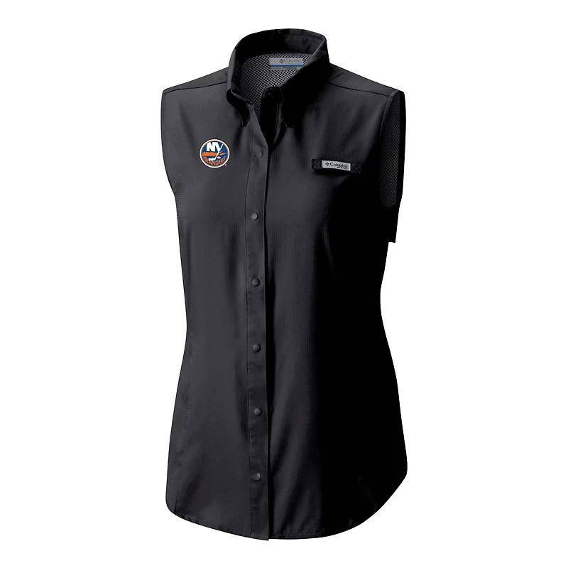 Columbia New York Islanders Tamiami Omni-Shade Sleeveless Button-Up Shirt