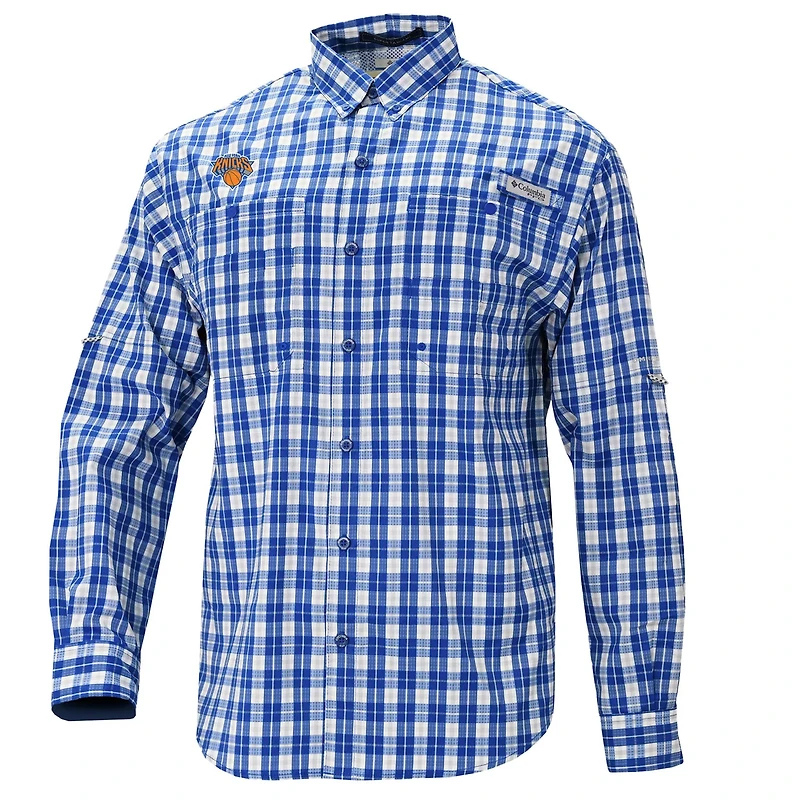 Columbia New York Knicks Super Tamiami Omni-Shade Long Sleeve Button-Down Shirt