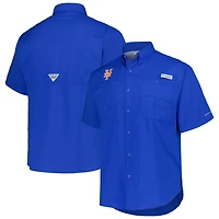 Columbia New York Mets Tamiami Omni-Shade Button-Down Shirt