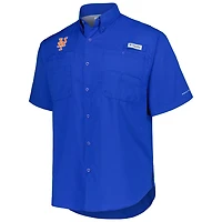 Columbia New York Mets Tamiami Omni-Shade Button-Down Shirt