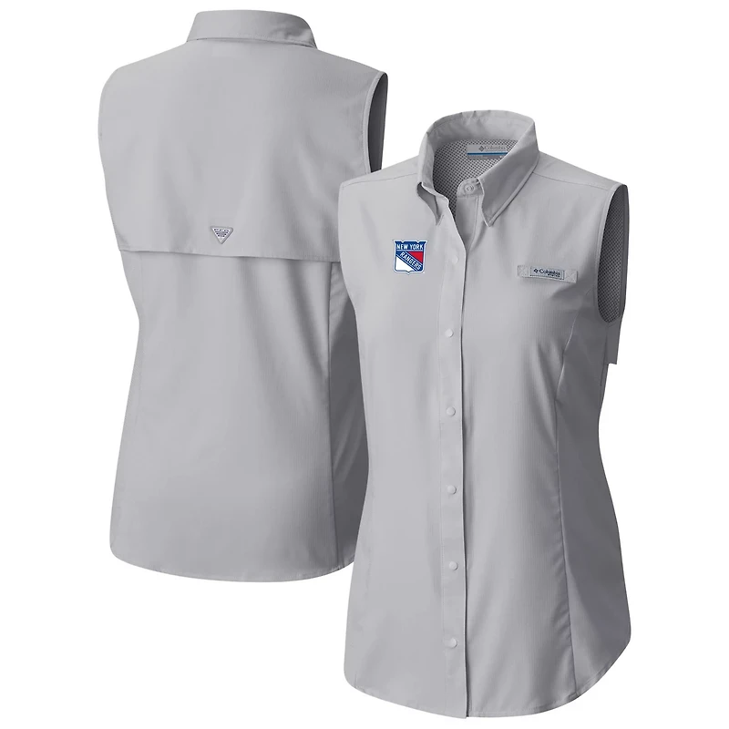 Columbia New York Rangers Tamiami Omni-Shade Sleeveless Button-Up Shirt