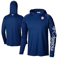 Columbia New York Yankees Omni-Wick Terminal Tackle Raglan Long Sleeve Hoodie T-Shirt