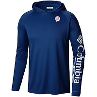 Columbia New York Yankees Omni-Wick Terminal Tackle Raglan Long Sleeve Hoodie T-Shirt