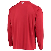 Columbia Ohio State Buckeyes Terminal Tackle Omni-Shade Raglan Long Sleeve T-Shirt