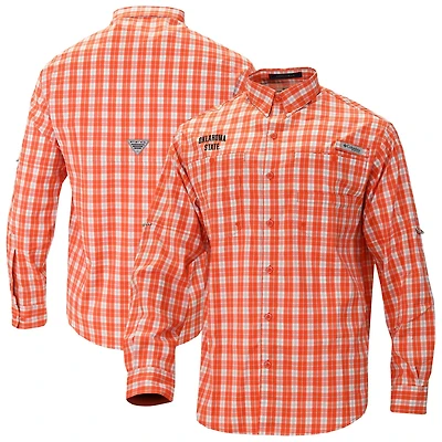 Columbia Oklahoma State Cowboys Super Tamiami Omni-Shade Long Sleeve Button-Down Shirt