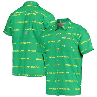 Columbia Oregon Ducks Super Slack Tide Omni-Shade Button-Up Shirt
