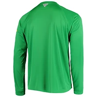 Columbia Oregon Ducks Terminal Tackle Omni-Shade Raglan Long Sleeve T-Shirt