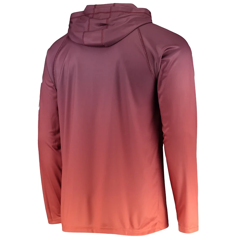 Columbia PFG Virginia Tech Hokies Terminal Tackle Omni-Shade UPF 50 Long Sleeve Hooded Top