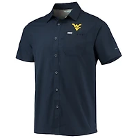 Columbia PFG West Virginia Mountaineers Slack Tide Camp Button-Up Shirt
