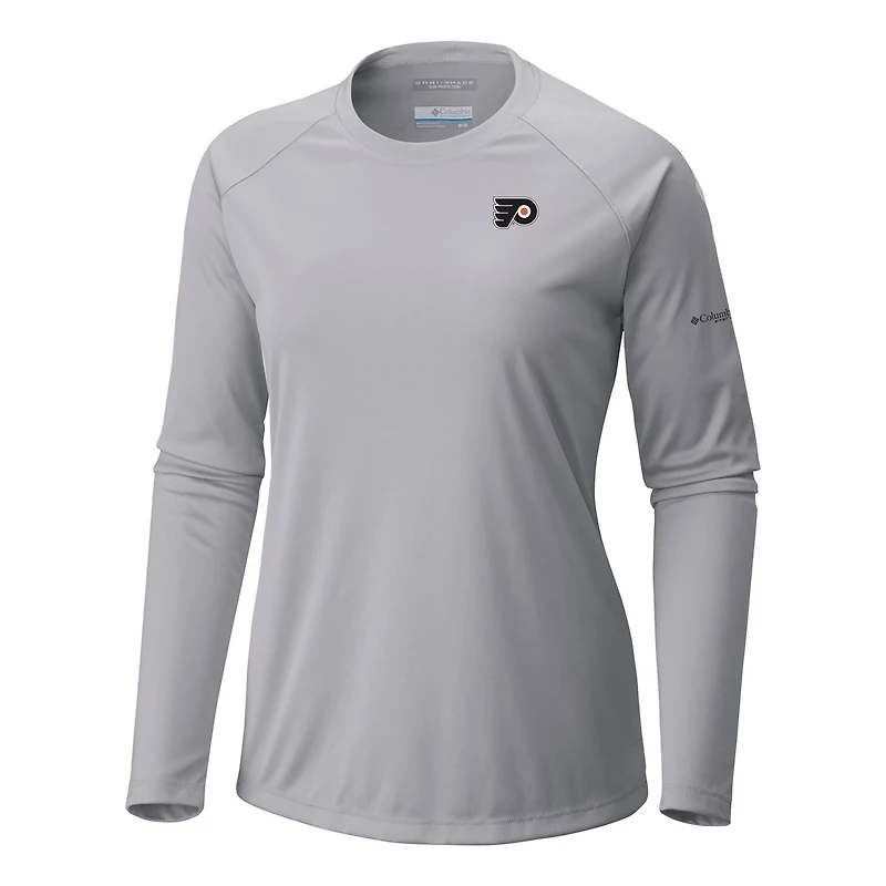 Columbia Philadelphia Flyers Omni-Shade Tidal Tee II Raglan Long Sleeve T-Shirt