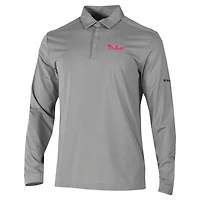 Columbia Philadelphia Phillies Omni-Wick Pin High Long Sleeve Polo