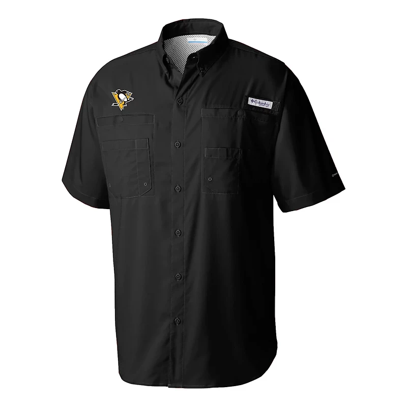Columbia Pittsburgh Penguins Tamiami Short Sleeve Omni-Wick Button-Down Shirt