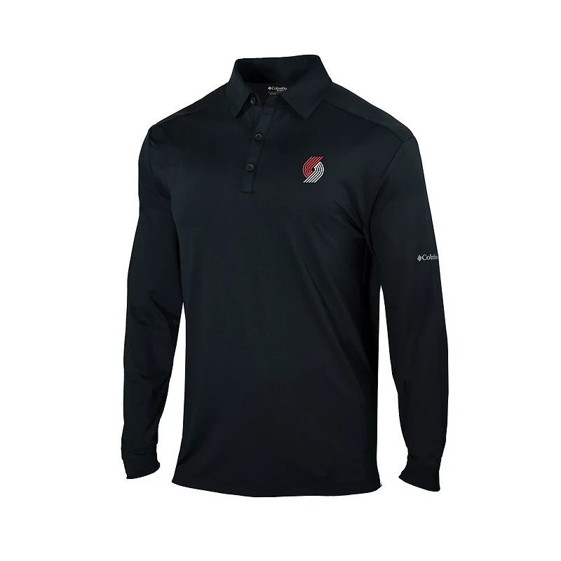 Columbia Portland Trail Blazers Omni-Wick Pin High Long Sleeve Polo
