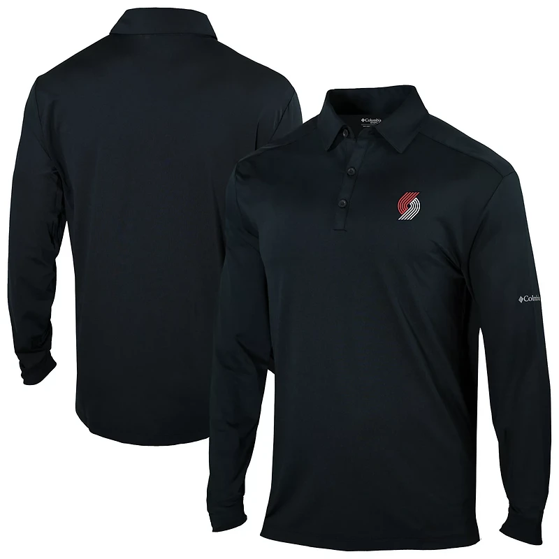 Columbia Portland Trail Blazers Omni-Wick Pin High Long Sleeve Polo