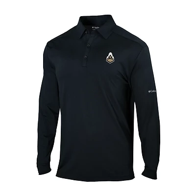 Columbia Purdue Boilermakers Omni-Wick Pin High Long Sleeve Polo