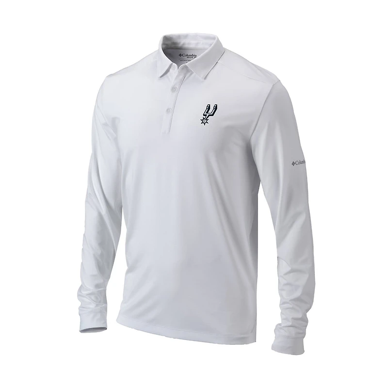 Columbia San Antonio Spurs Omni-Wick Pin High Long Sleeve Polo
