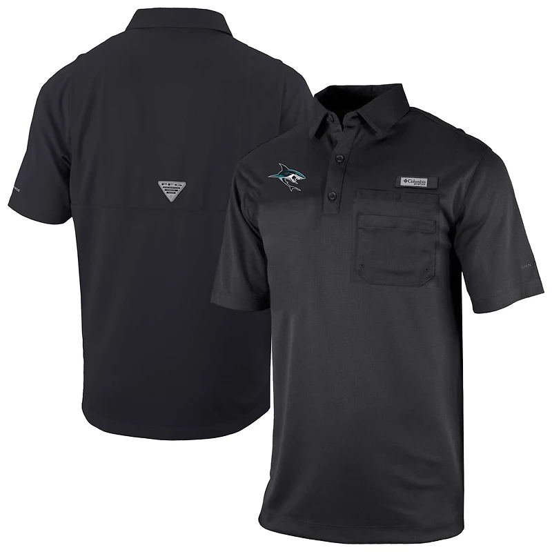 Columbia San Jose Sharks Flycaster Omni-Wick Pocket Polo