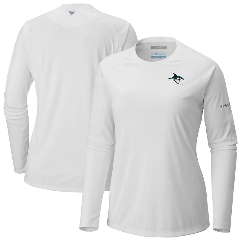 Columbia San Jose Sharks Omni-Shade Tidal Tee II Raglan Long Sleeve T-Shirt