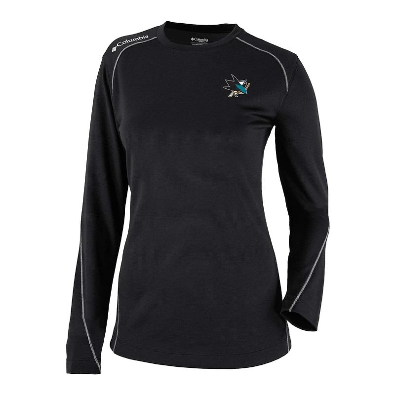 Columbia San Jose Sharks Shotgun Omni-Wick Raglan Long Sleeve T-Shirt